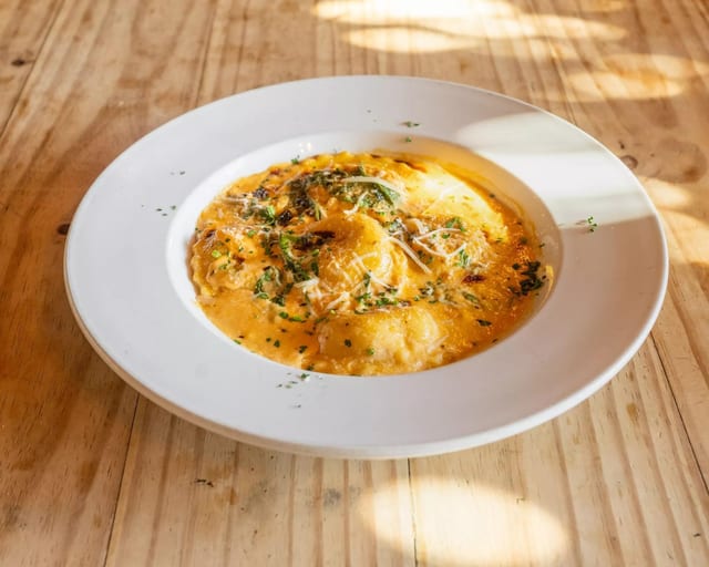 Oven-Baked Lobster Ravioli.