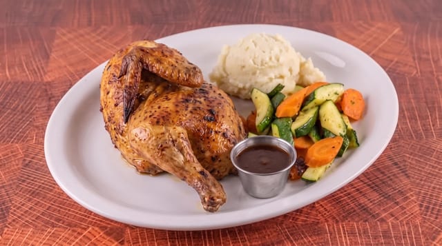 Smoked Half Chicken.