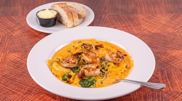 Oven-Baked Lobster Ravioli.