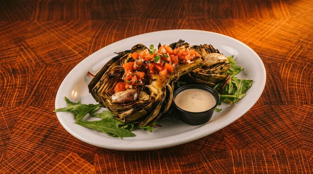 Cookhouse Grilled Artichoke.